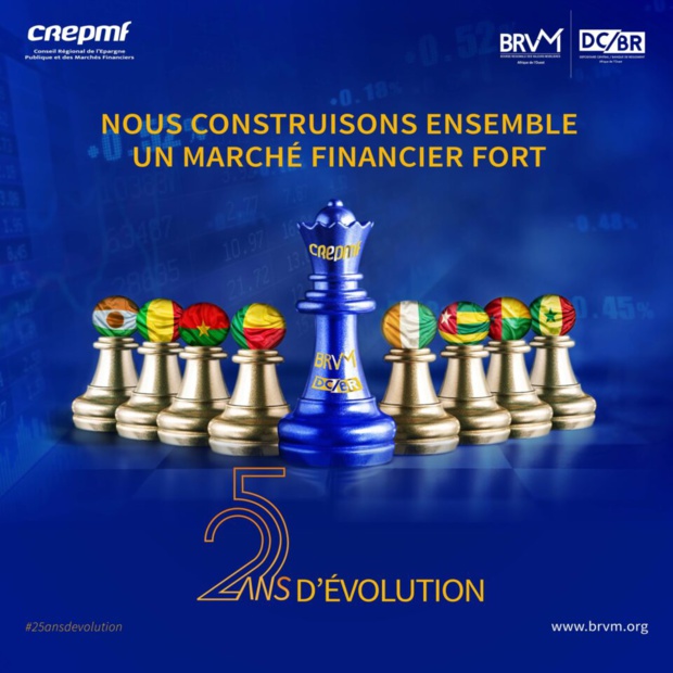 Marché financier régionale : La Brvm et le Dc/Br célèbrent leur 25 ans samedi prochain au Bénin Marché financier régionale : La Brvm et le Dc/Br célèbrent leur 25 ans samedi prochain au Bénin