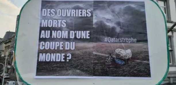 Coup d'envoi de la campagne "Qatarstrophe" pour le respect des droits humains au Qatar Coup d'envoi de la campagne "Qatarstrophe" pour le respect des droits humains au Qatar