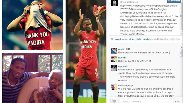 Drogba assume son hommage à Mandela ! "Je suis désolé, mais si je devais, je le ferais encore et encore et encore" 