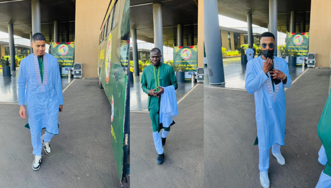 En route pour la gare de Diamniadio, Les lions du Sénégal vont prendre le TER pour rallier le palais de République.