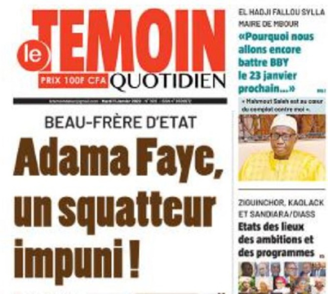 Absent des kiosques le vendredi pour des raisons techniques : les excuses du quotidien «Le Témoin» Absent des kiosques le vendredi pour des raisons techniques : les excuses du quotidien «Le Témoin»