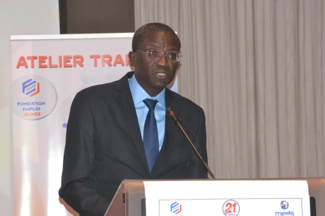 En images ouverture Atelier Training  forum du 1er emploi avec le président Mbagnick Diop du MEDS