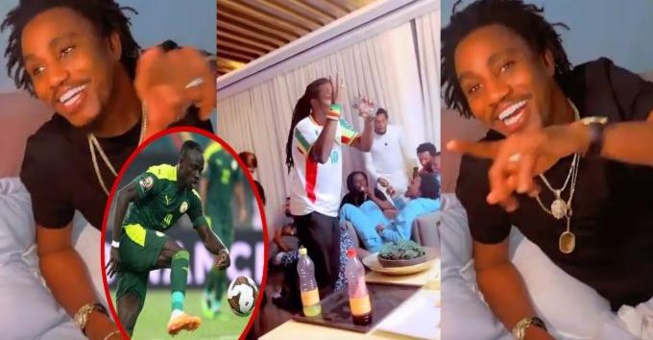 Découvrez comment Wally Seck à suivi le match Sénégal Vs Burkina Faso Chez lui avec sa familie