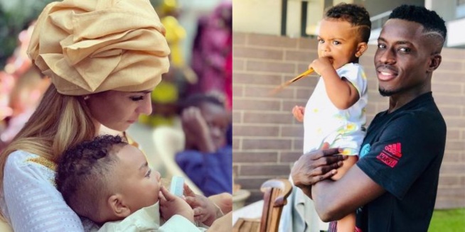 Idrissa Gana Gueye et sa femme pauline à Médina après la victoire des lions Idrissa Gana Gueye et sa femme pauline à Médina après la victoire des lions