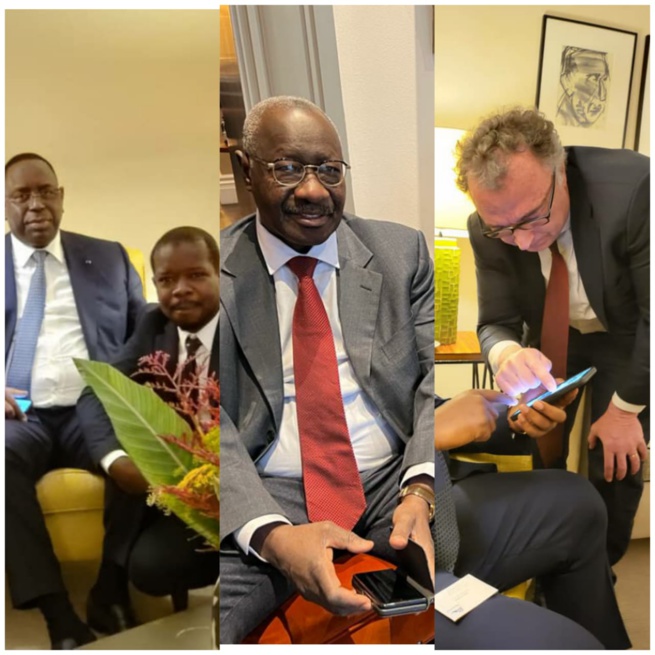 En images le Pdg El Hadj Ndiaye et le DG Abdoul de la 2stv au  sommet  AFRIQUE  EUROPE  à Bruxelles avec le président Macky Sall