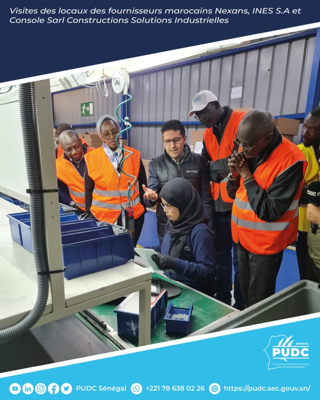 Projet 2000 villages électrifiés - Cheikh Diop a visité les locaux de ses fournisseurs marocains en matériaux électriques (PUDC) Projet 2000 villages électrifiés - Cheikh Diop a visité les locaux de ses fournisseurs marocains en matériaux électriques (PUDC)