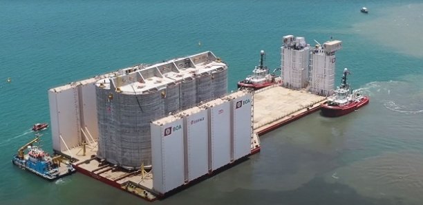Production de gaz : Le dernier des 21 caissons de Gta achevé et mis à l’eau Production de gaz : Le dernier des 21 caissons de Gta achevé et mis à l’eau