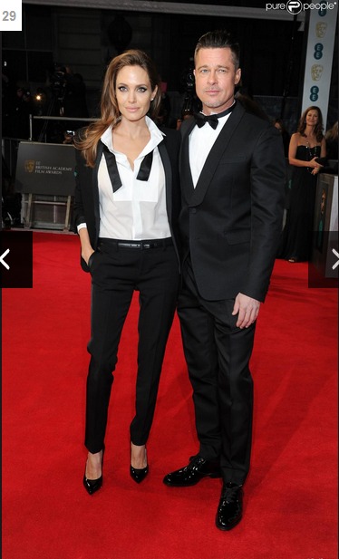 Angelina Jolie et Brad Pitt aux BAFTA 2014: Couple assorti pour 12 Years a Slave