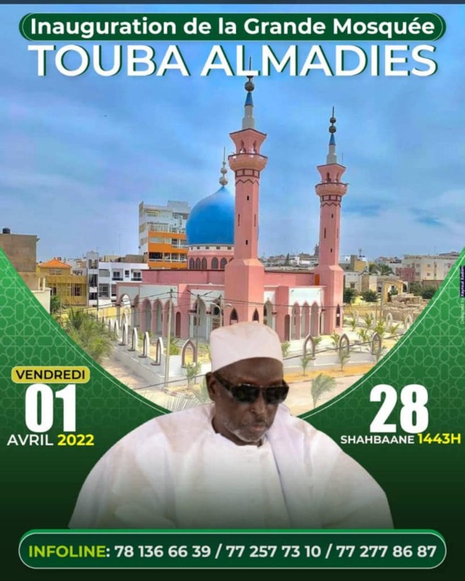 En DIRECT INAUGURATION DE LA GRANDE MOSQUÉE TOUBA ALMADIES PAR SERIGNE CHEIKH SALIOU MBACKE En DIRECT INAUGURATION DE LA GRANDE MOSQUÉE TOUBA ALMADIES PAR SERIGNE CHEIKH SALIOU MBACKE