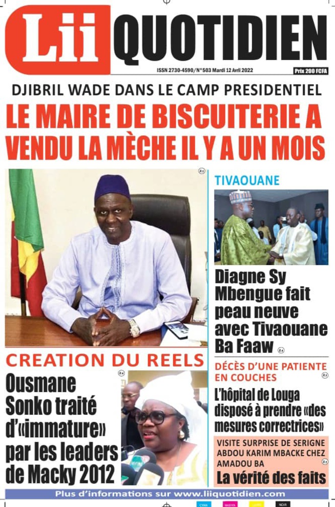 DJIBRIL WADE DANS LE CAMP PRESIDENTIEL Le maire de Biscuiterie a vendu la mèche il y a un mois DJIBRIL WADE DANS LE CAMP PRESIDENTIEL Le maire de Biscuiterie a vendu la mèche il y a un mois