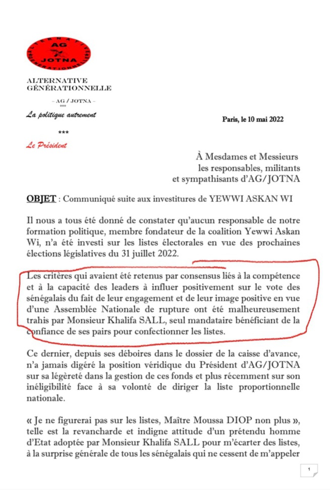 « Khalifa Sall est un RANCUNIER et son COMPLICE est Ousmane Sonko » « Khalifa Sall est un RANCUNIER et son COMPLICE est Ousmane Sonko »
