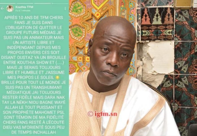 Malaise à la TFM: Kouthia aurait claqué la porte (statut) Malaise à la TFM: Kouthia aurait claqué la porte (statut)