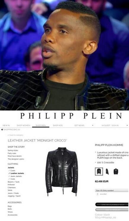 Samuel Eto'o et sa veste en croco qui coûte plus de 60 000€