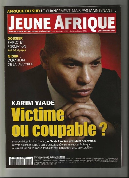 « Jeune Afrique » consacre un numéro spécial sur l’affaire Karim Wade « Jeune Afrique » consacre un numéro spécial sur l’affaire Karim Wade