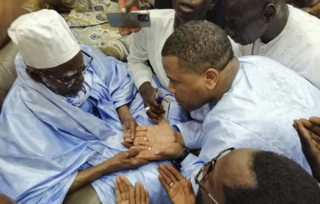 Bougane Guéye Dany et Fadel Barro en visite chez Serigne Mountakha pour clamer Macky Sall