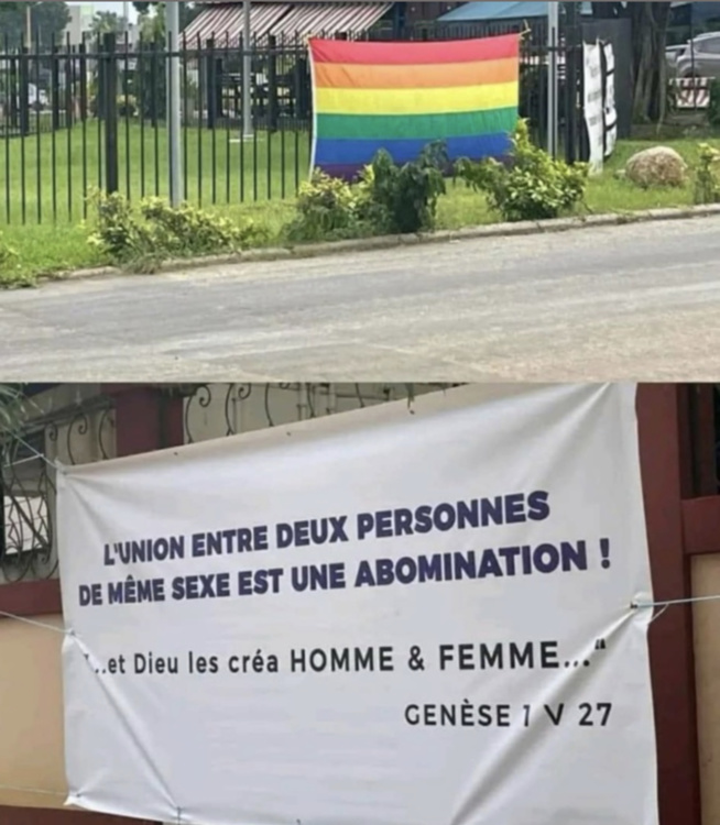 Le drapeau LGBT flotte à l'ambassade des USA en Côte d'Ivoire: promotion de l'homosexualité ou provocation? Le drapeau LGBT flotte à l'ambassade des USA en Côte d'Ivoire: promotion de l'homosexualité ou provocation?