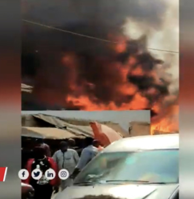 Incendie au marché central de Thiès ! Incendie au marché central de Thiès !