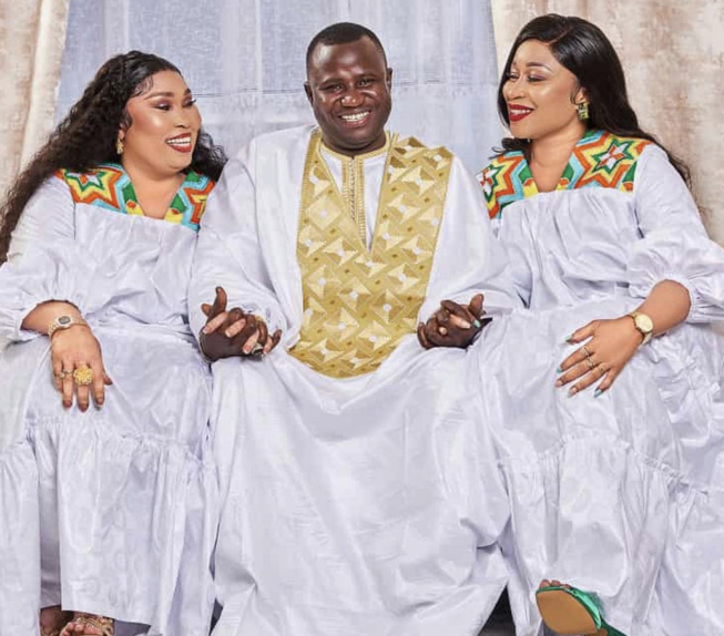 Tabaski 2022: Aida Samb en toute complicité avec son époux et sa coépouse Tabaski 2022: Aida Samb en toute complicité avec son époux et sa coépouse