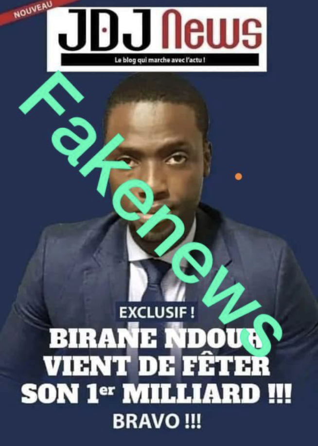 Démenti / Un journal de la place calomnie Birane Ndour : comment un employé de GFM peut gagner 01 milliard de FCfa ? Démenti / Un journal de la place calomnie Birane Ndour : comment un employé de GFM peut gagner 01 milliard de FCfa ?