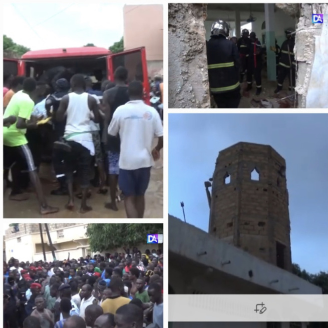 Thiès / 1ère pluie : un maître coranique et sa fille meurent après l'effondrement du minaret Thiès / 1ère pluie : un maître coranique et sa fille meurent après l'effondrement du minaret
