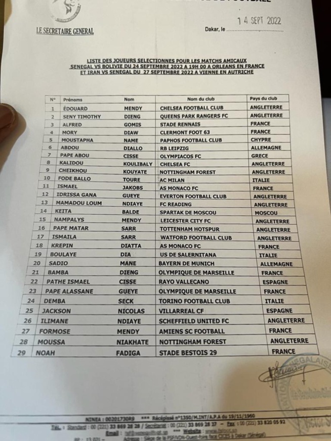 Equipe nationale / Les nouvelles têtes de la Tanière : Krépin le revenant, Saliou Ciss zappé