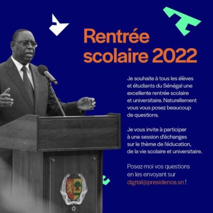 Rentrée scolaire/ Message de Macky Sall: « L’école est l’âme de la République »