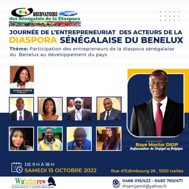 Belgique : Une journée dédiée à l’entrepreneuriat des Sénégalais de la Diaspora du Bénélux Belgique : Une journée dédiée à l’entrepreneuriat des Sénégalais de la Diaspora du Bénélux
