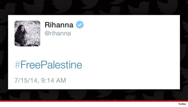 Rihanna: #FreePalestine, le tweet polémique. Rihanna: #FreePalestine, le tweet polémique.