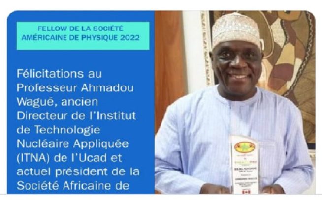 Le Pr Amadou Wagué "Fellow de la société américaine de Physique" : le Président Macky magnifie le capital humain, la plus grande richesse du Sénégal