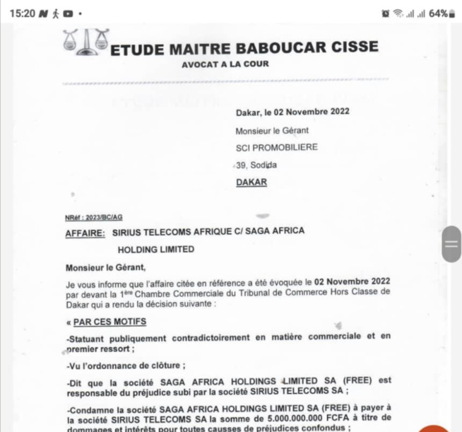 Pour mauvaises pratiques commerciales : L'opérateur Free au Sénégal condamné à payer 5 milliards FCfa à Promobile Pour mauvaises pratiques commerciales : L'opérateur Free au Sénégal condamné à payer 5 milliards FCfa à Promobile