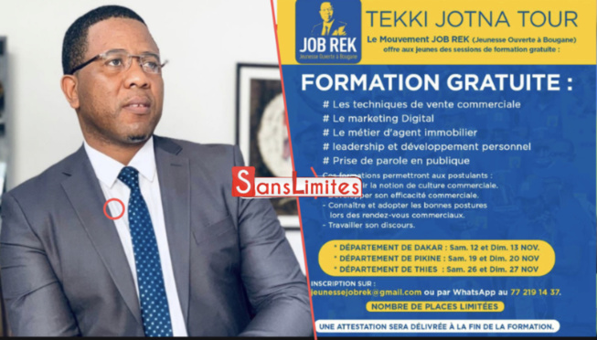 Employabilité des jeunes : Le Mouvement « JOB REK » offre des formations pratiques dans les régions de Thiès et Dakar! Employabilité des jeunes : Le Mouvement « JOB REK » offre des formations pratiques dans les régions de Thiès et Dakar!