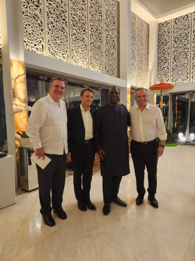 Sommet du G2O : Le chef de l’Etat Macky Sall a dîné hier avec les Présidents français et argentin Sommet du G2O : Le chef de l’Etat Macky Sall a dîné hier avec les Présidents français et argentin