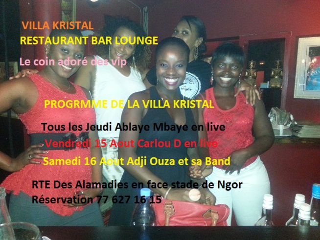 Ablaye Mbaye , Carlou Det Adji Ouza à la Villa Kristal ce Jeudi Vendredi et Samedi Ablaye Mbaye , Carlou Det Adji Ouza à la Villa Kristal ce Jeudi Vendredi et Samedi