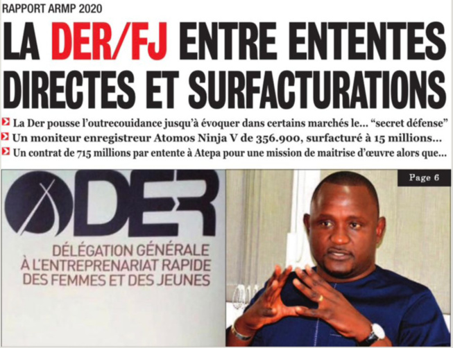 RAPPORT ARMP 2020 : La Der/Fj, entre «secret défense», entente directe et surfacturation RAPPORT ARMP 2020 : La Der/Fj, entre «secret défense», entente directe et surfacturation