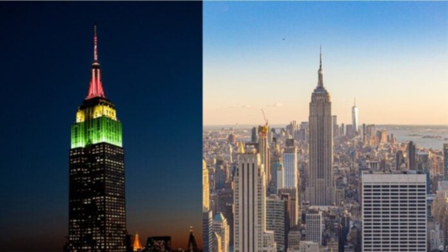 Etats-Unis : Le drapeau du Sénégal a brillé à l’Empire State Building, la raison connue Etats-Unis : Le drapeau du Sénégal a brillé à l’Empire State Building, la raison connue