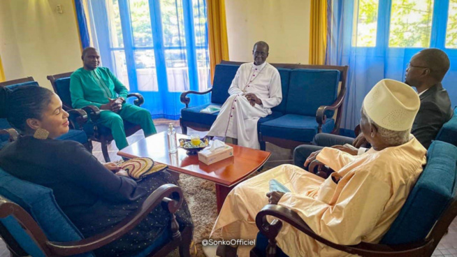 A quelques heures de sa confrontation avec Adji Sarr, Sonko reçu par Monseigneur Benjamin Ndiaye