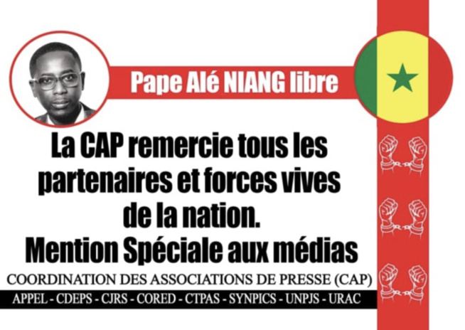 Justice : Pape Alé Niang est libre Justice : Pape Alé Niang est libre