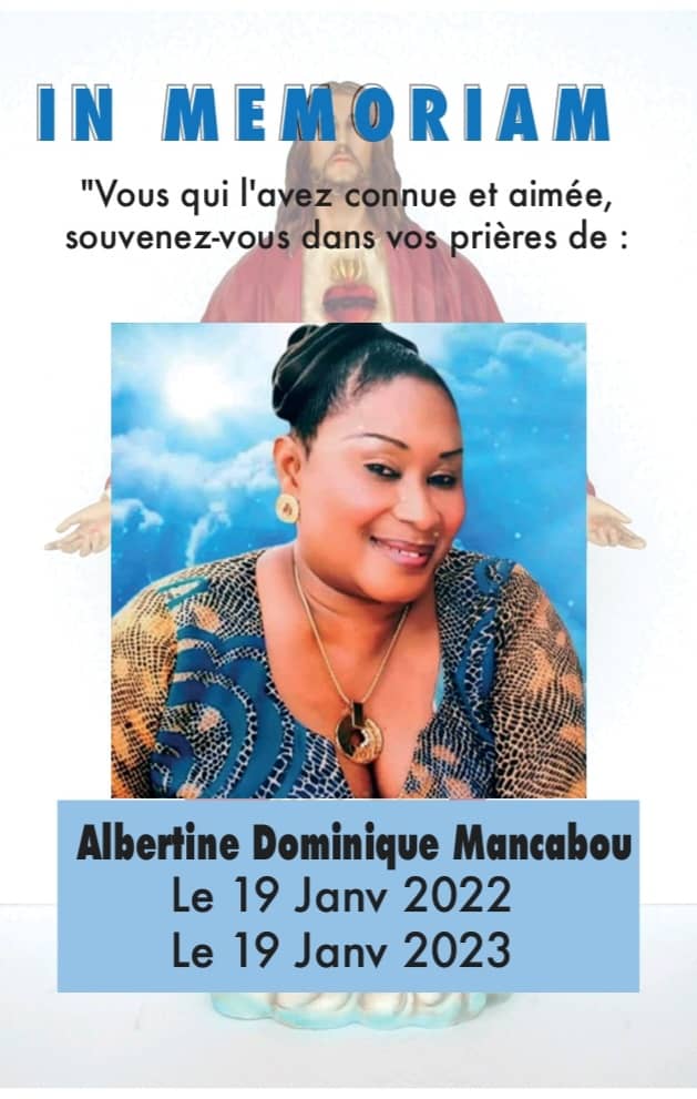 Messe anniversaire- Mme Albertine Dominique Mancabou