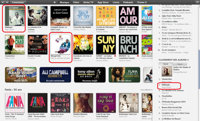 L'album "RAKAJOUU" de Pape Diouf 3éme places des ventes sur world music L'album "RAKAJOUU" de Pape Diouf 3éme places des ventes sur world music