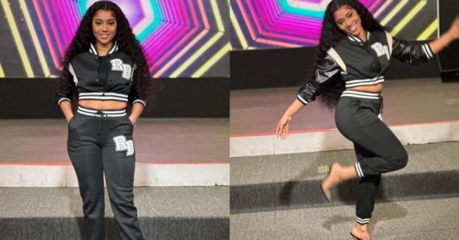 Lookée en sweat crop-top : Racky Aidara illumine le plateau de la 2stv