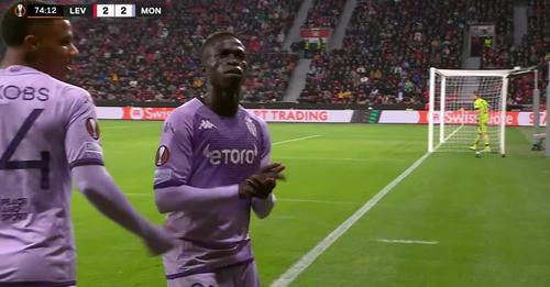 Ligue Europa : Krépin Diatta égalise pour l’AS Monaco contre Leverkusen d’un magnifique but (vidéo)