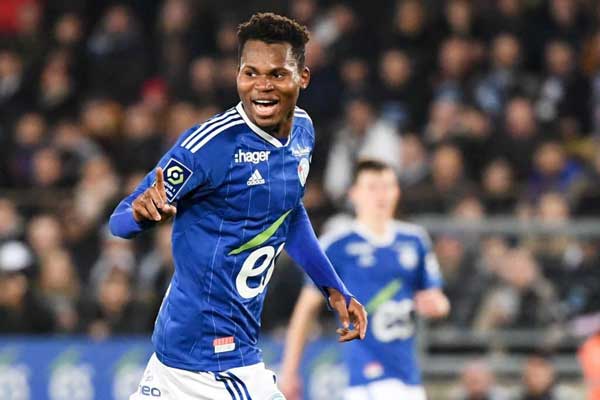 Strasbourg : Habib Diallo talonne Victor Osimhen et Mohamed Salah