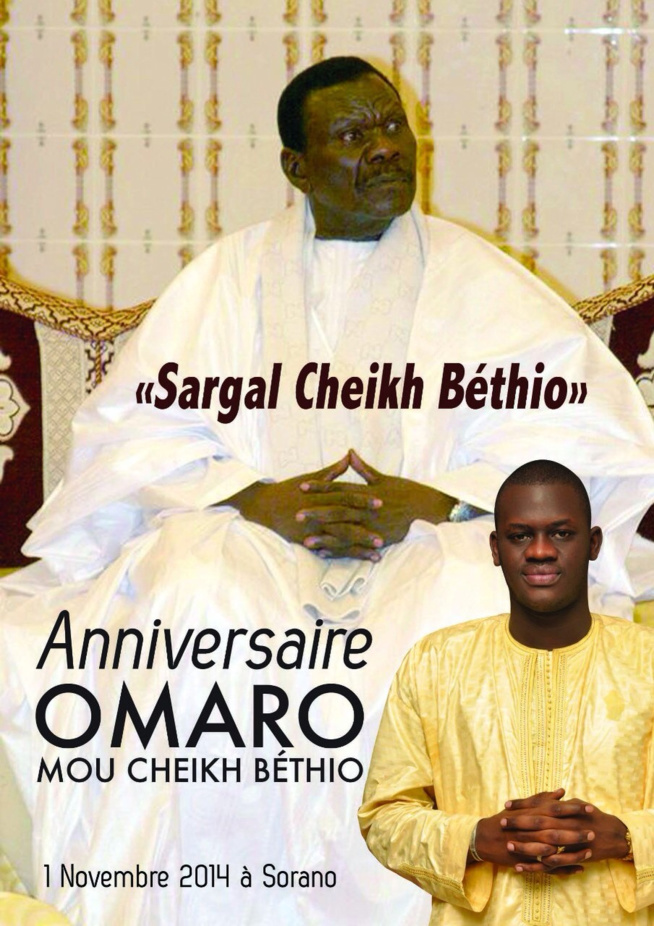 Sargal Cheikh Bethio: Omaro fête son anniversaire à Sorano ce 1er Novembre à 20h. Réservation 78 177 29 29 Sargal Cheikh Bethio: Omaro fête son anniversaire à Sorano ce 1er Novembre à 20h. Réservation 78 177 29 29