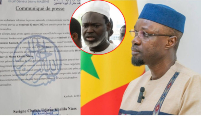 Léona Niasséne: Rumeur sur l’interdiction de prière à Ousmane Sonko: Le Khalife dément Léona Niasséne: Rumeur sur l’interdiction de prière à Ousmane Sonko: Le Khalife dément