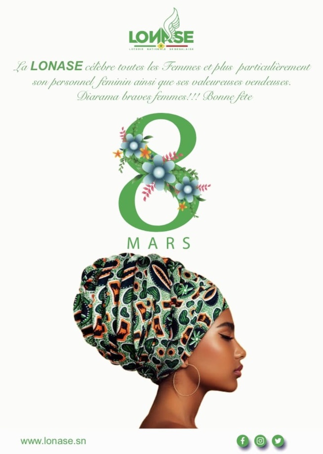 La LONASE célèbre toutes les Femmes et plus particulièrement son personnel féminin ainsi que ses valeureuses vendeuses. Diarama braves femmes!!! Bonne fête La LONASE célèbre toutes les Femmes et plus particulièrement son personnel féminin ainsi que ses valeureuses vendeuses. Diarama braves femmes!!! Bonne fête