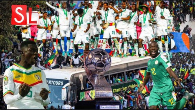 Arrivée des Lionceaux vainqueurs en finale face à la Gambie. Regardez