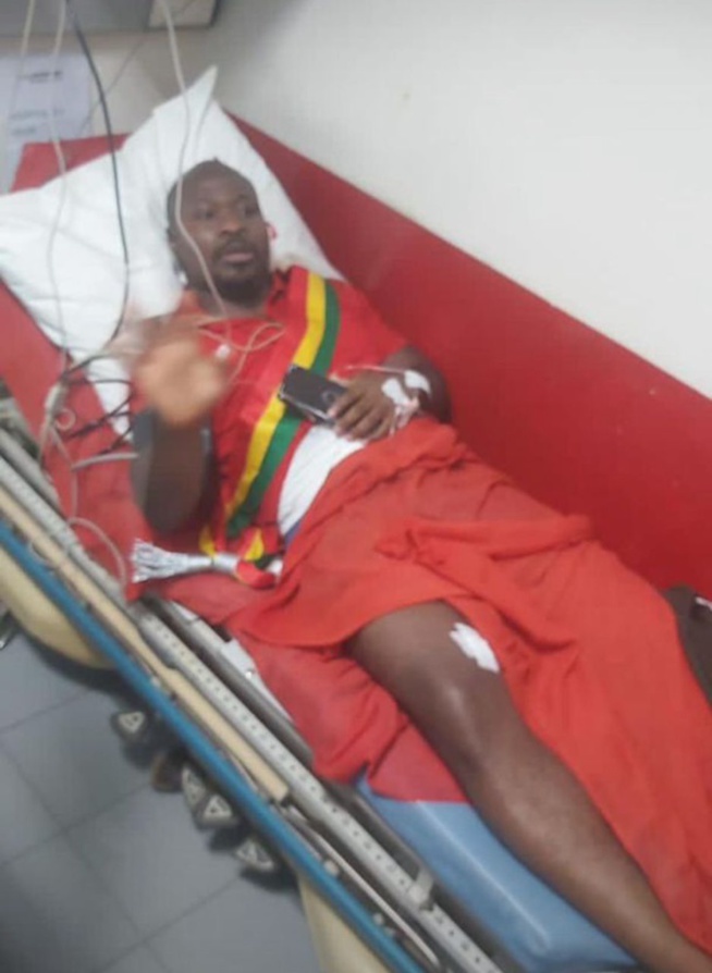 Photo : Guy Marius Sagna sur son lit d'hôpital Photo : Guy Marius Sagna sur son lit d'hôpital