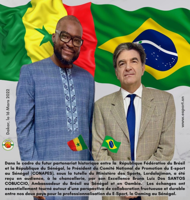 Le Sénégal et le Brésil envisagent un partenariat historique pour la professionnalisation du E-sport Le Sénégal et le Brésil envisagent un partenariat historique pour la professionnalisation du E-sport