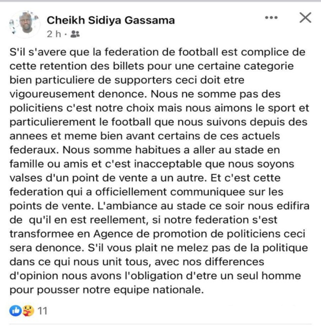Un autre match dans le match : Quand la perturbation dans la vente des billets, suscite l'indignation des Sénégalais Un autre match dans le match : Quand la perturbation dans la vente des billets, suscite l'indignation des Sénégalais