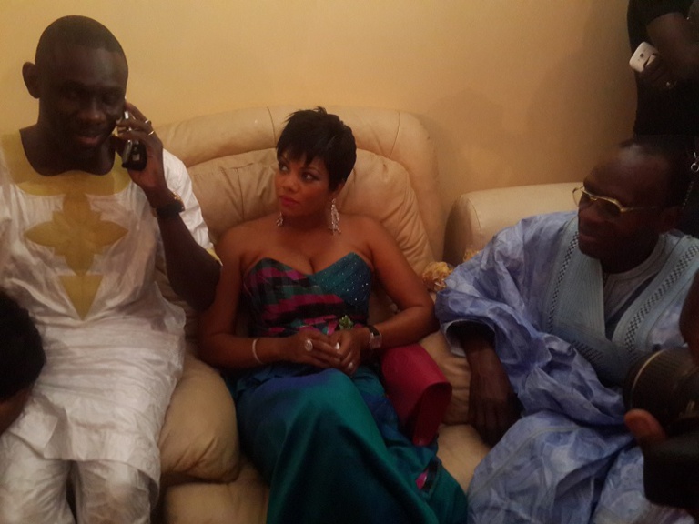 Valerie Bishop Diouf au baptême du fils de Pape Diouf